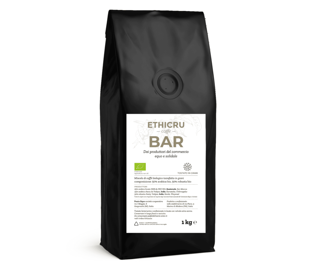 Pacchetto di caffè Ethicru per Bar miscela bio in grani